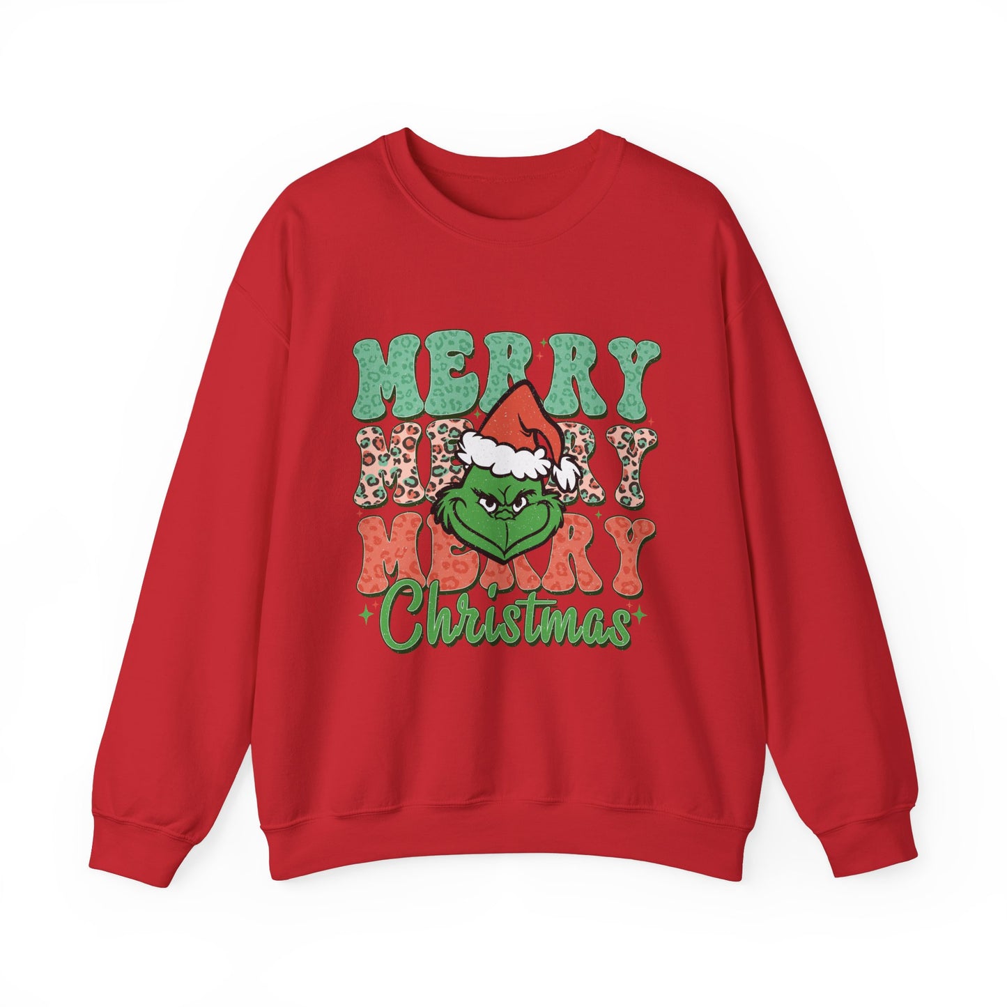 Merry Grinchmas Crewneck Sweatshirt - Festive Holiday Sweater for Christmas Celebrations - Nefty Creations