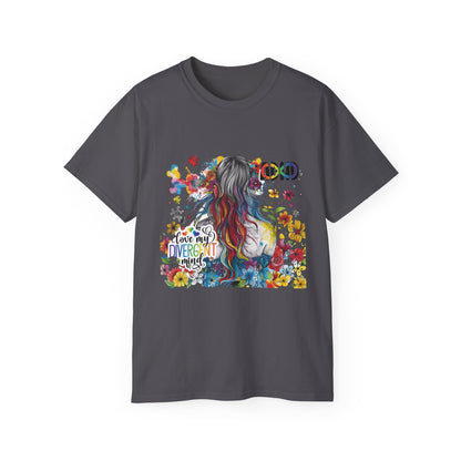 ADHD Awareness Unisex Ultra Cotton Tee - Love My Divergent Minds - Nefty Creations