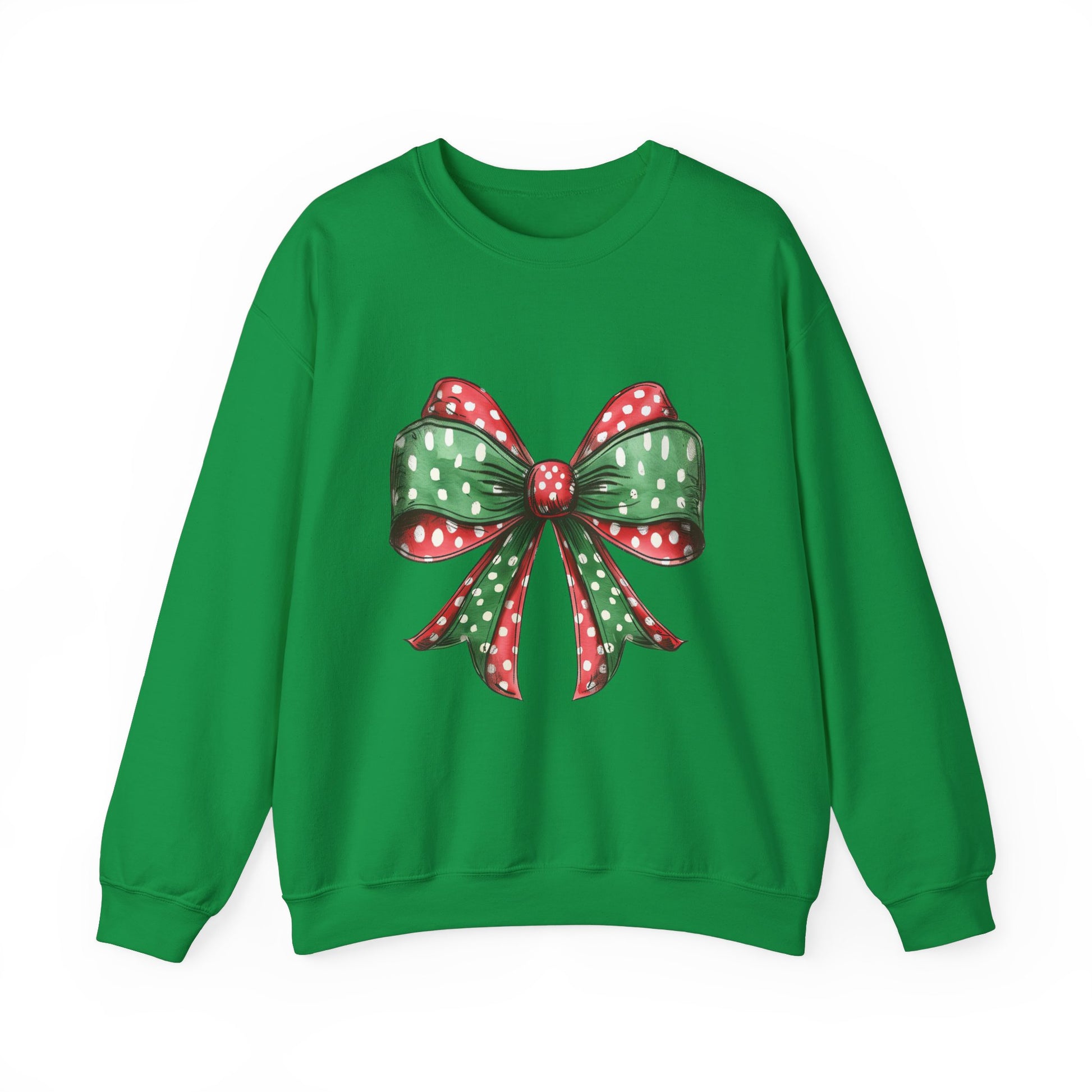 Festive Christmas Bow Sweatshirt - Unisex Heavy Blend™ Crewneck - Nefty Creations