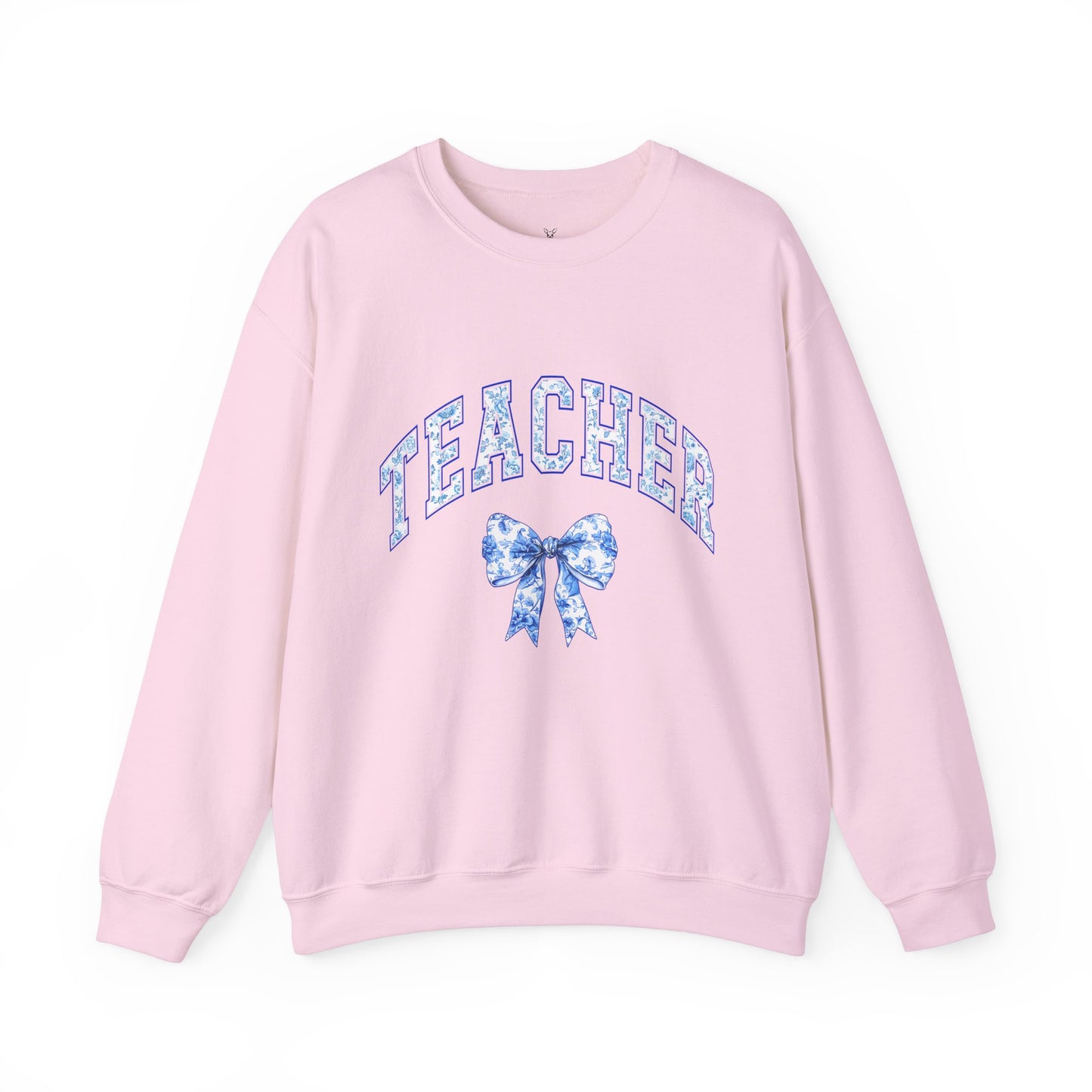 Teacher Floral Bow Crewneck Sweatshirt - Cozy Unisex Pullover for Educators