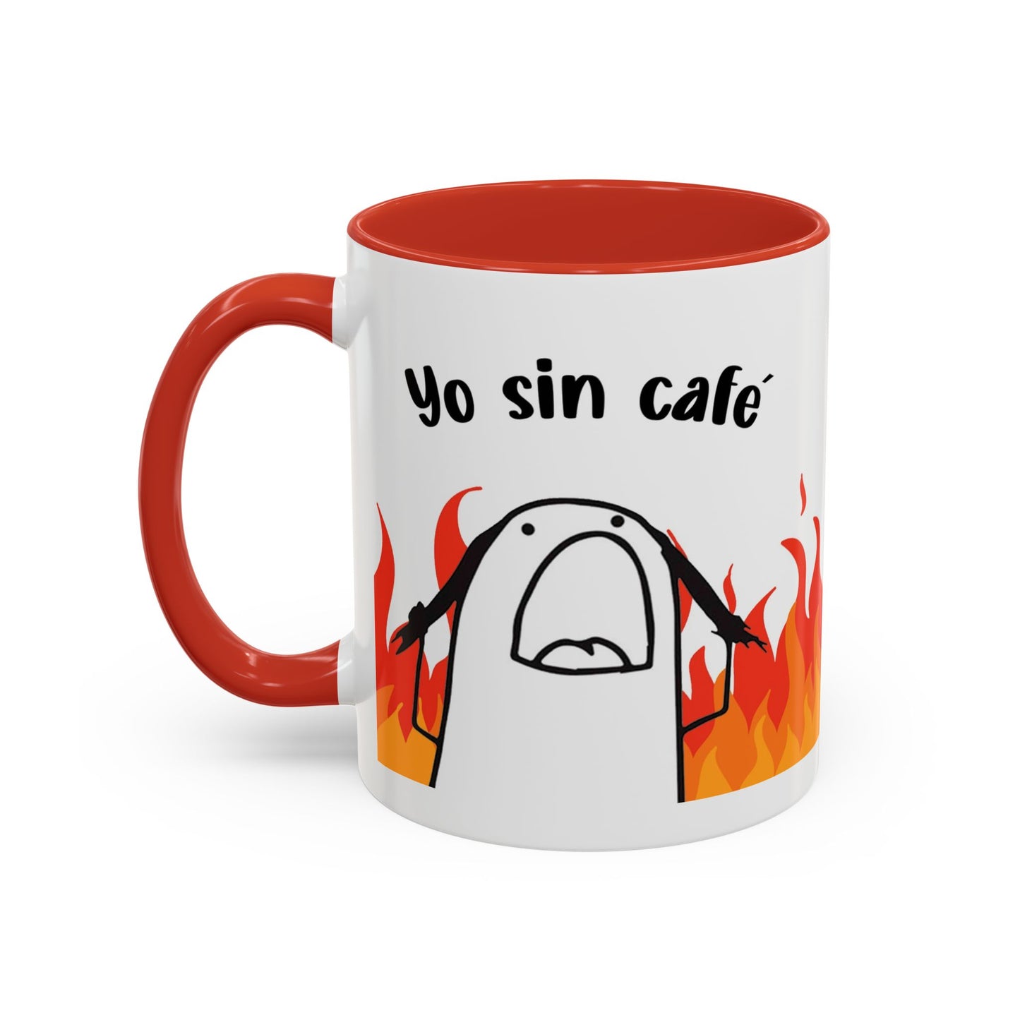 Cute 'Yo Con Café' Accent Coffee Mug, Adorable Gift for Coffee Lovers, Fun Decorative Mug for Home or Office, Valentine's Day Coffee Cup