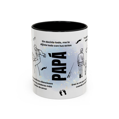 Papá Coffee Mug - Unique Dad Gift for Father's Day, Birthday, or Inspirational Moments, Black Accent Ceramic Cup - Nefty Creations
