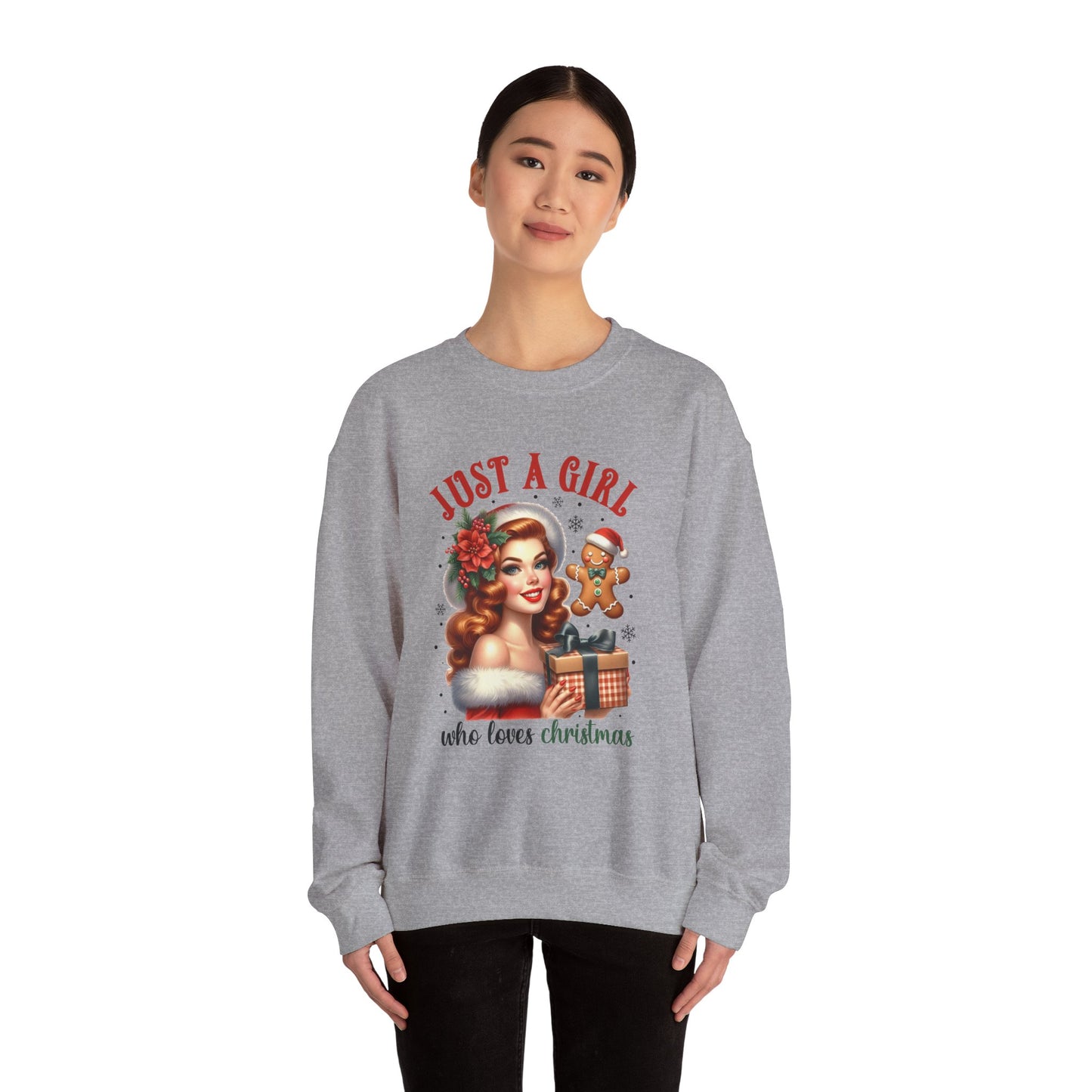Pin Up Girl Christmas Sweatshirt - Nefty Creations
