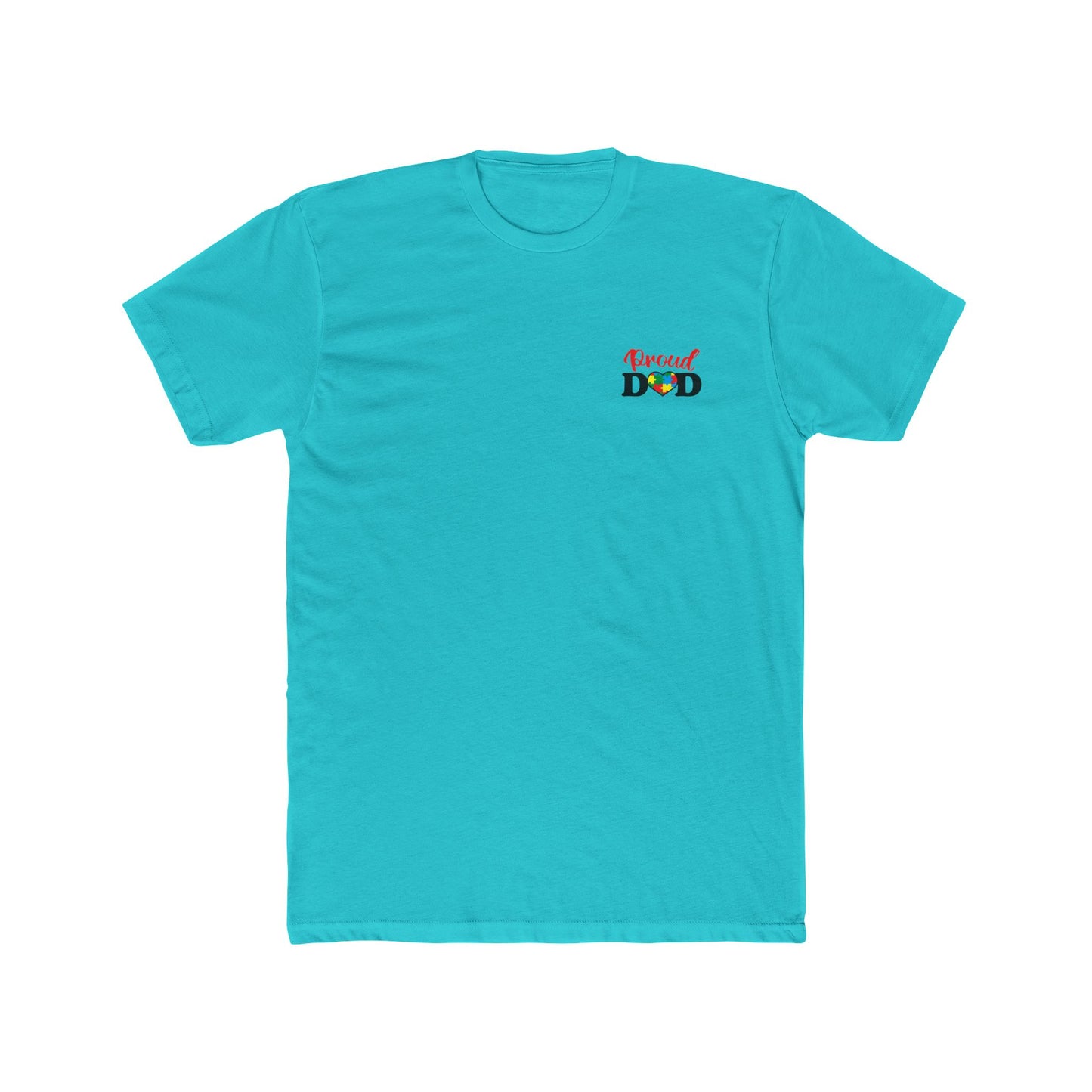 Proud Dad Unisex Cotton Crew Tee - Perfect Gift for Father's Day - Autism Awareness
