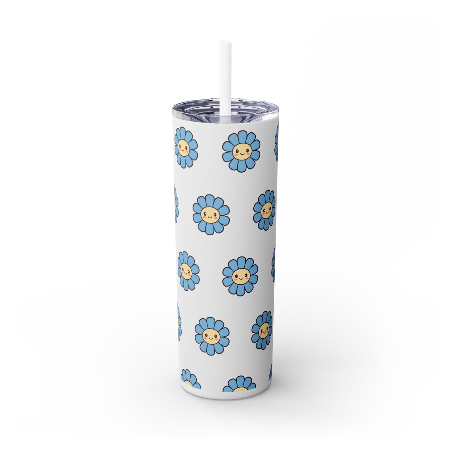 Cheerful Daisy Skinny Tumbler | Cute Floral Drinkware, 20oz, Travel Mug, Eco-Friendly, Summer Vibes, Gift for Her