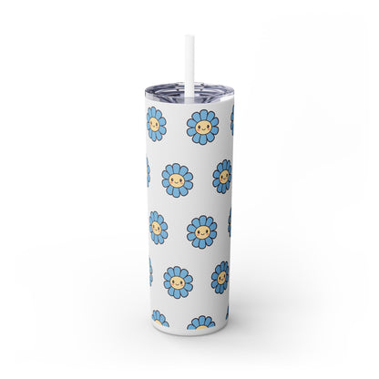 Cheerful Daisy Skinny Tumbler | Cute Floral Drinkware, 20oz, Travel Mug, Eco-Friendly, Summer Vibes, Gift for Her - Nefty Creations