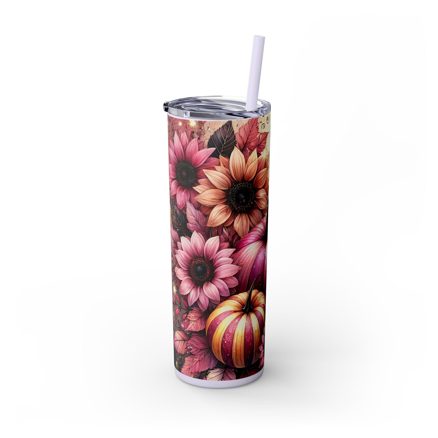 Pink Fall Skinny Tumbler 20oz| Nefty Creations