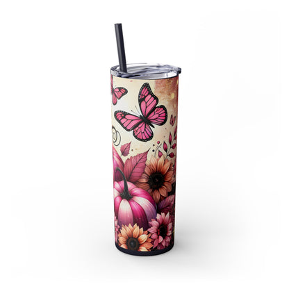 Pink Fall Skinny Tumbler 20oz| Nefty Creations