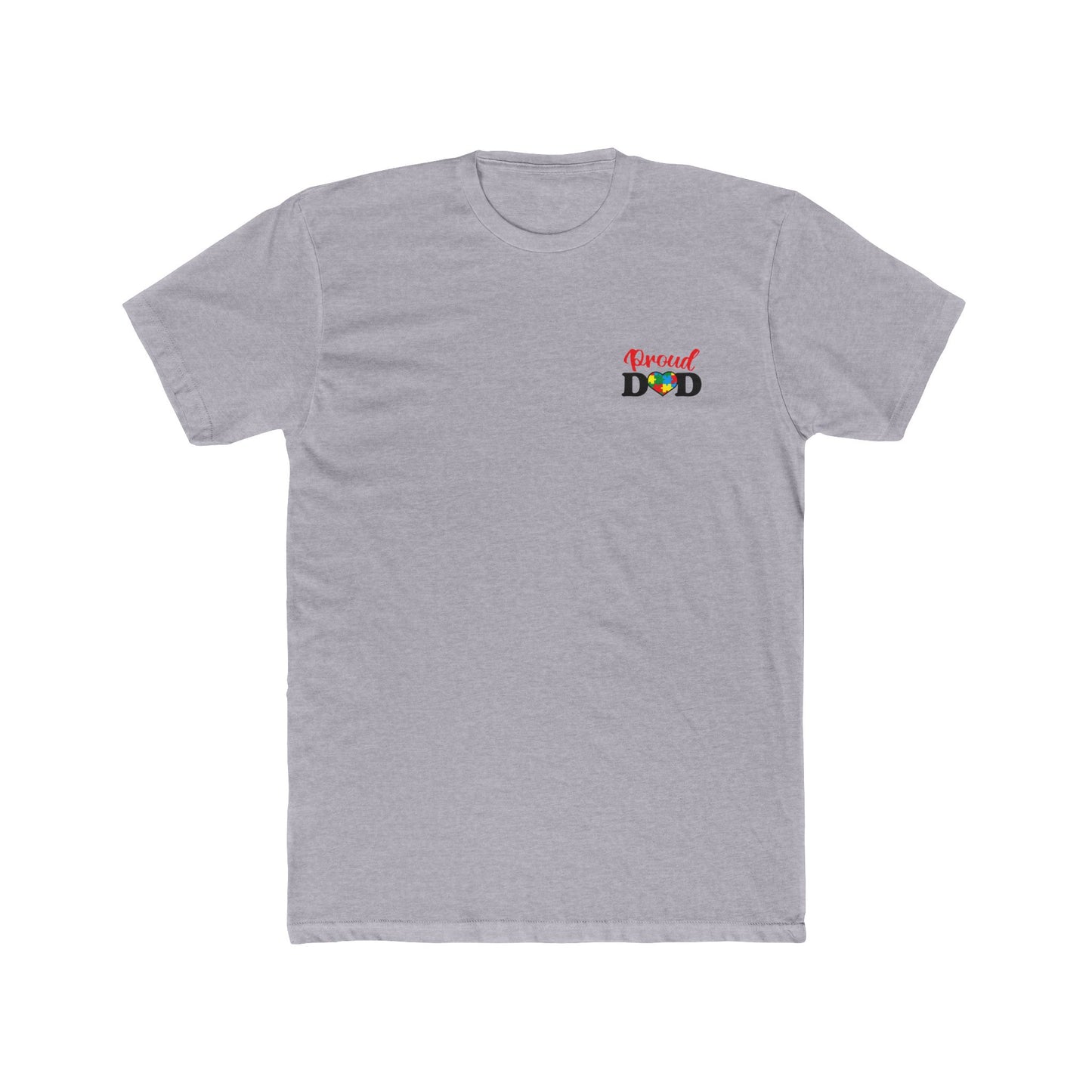 Proud Dad Unisex Cotton Crew Tee - Perfect Gift for Father's Day - Autism Awareness