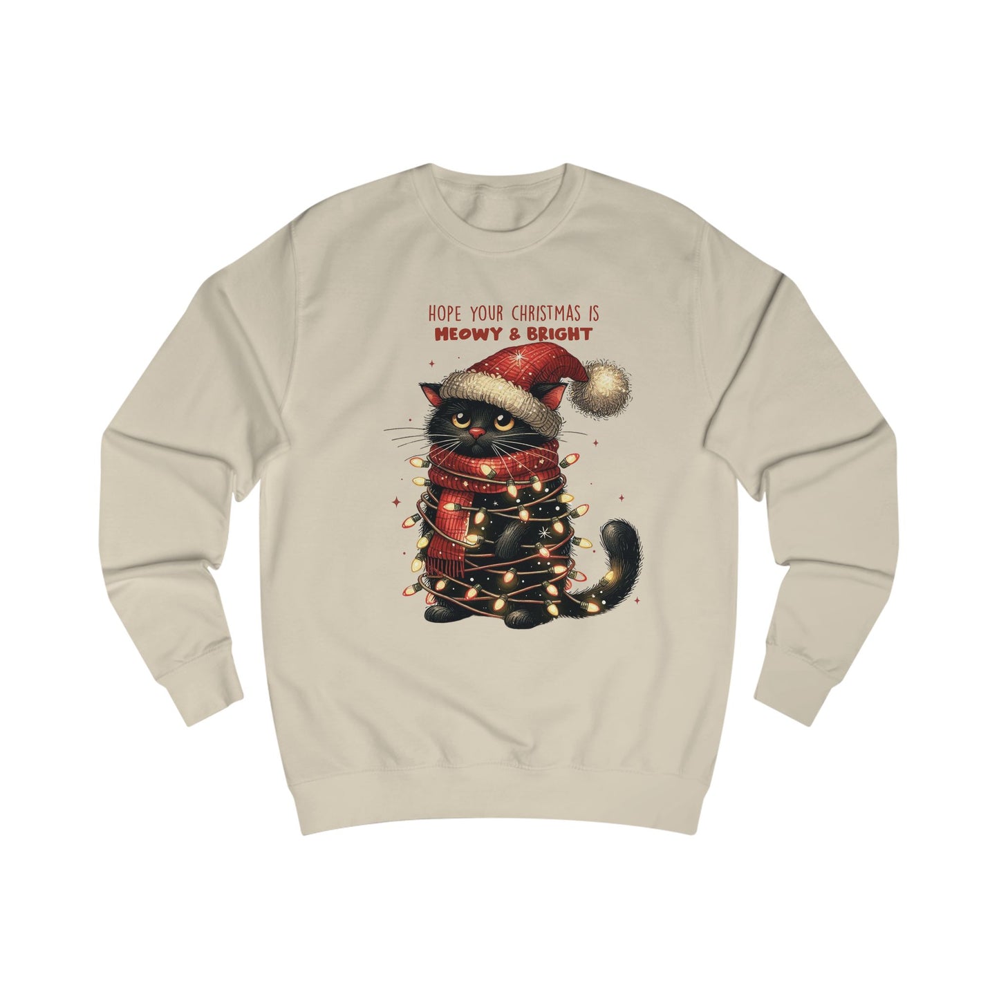 Meowy & Bright Christmas Unisex Sweatshirt - Nefty Creations