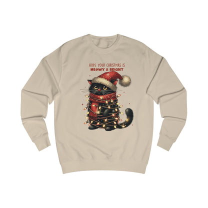Meowy & Bright Christmas Unisex Sweatshirt - Nefty Creations