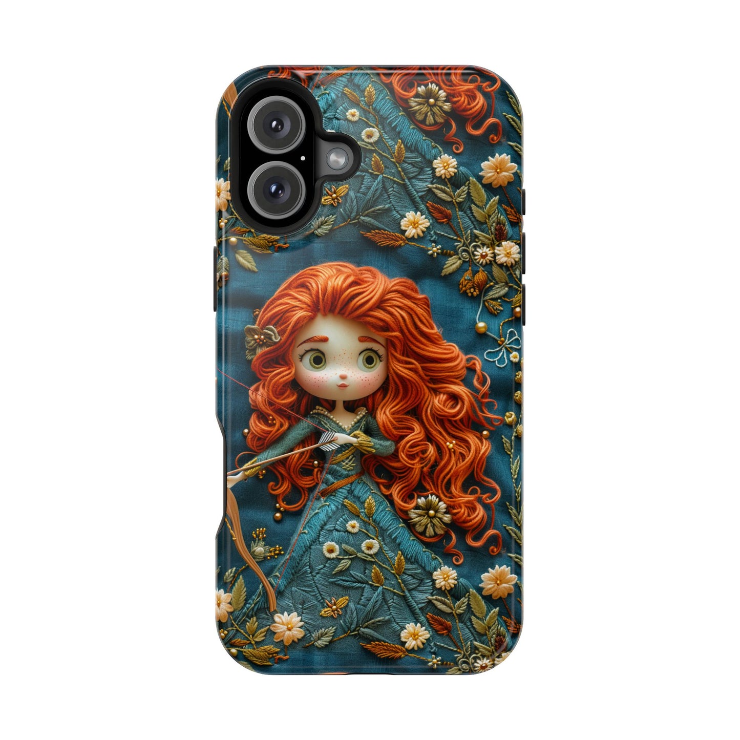 Whimsical Princess Magnetic Tough Case - Floral Design for iPhone