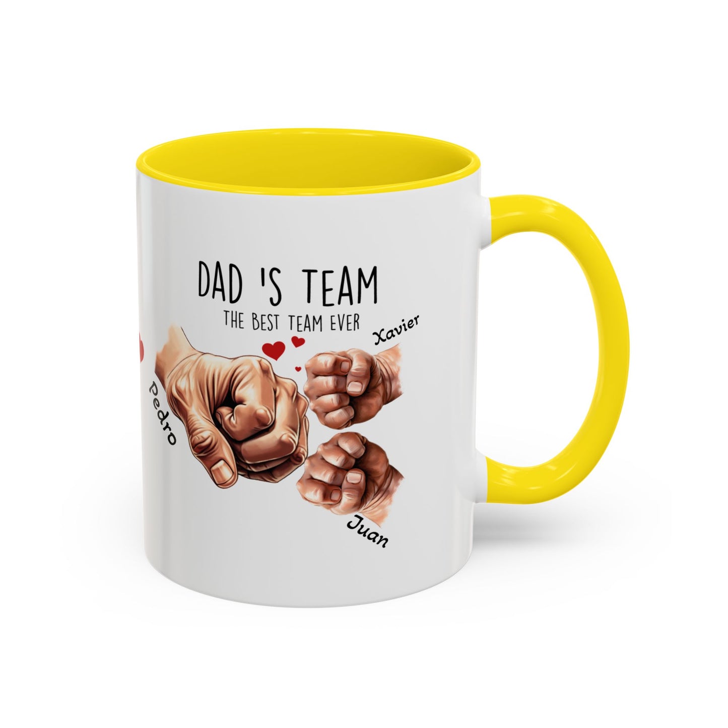 Personalized Dad's Team Coffee Mug, Gifts for Dad, Father's Day Mug, Family Keepsake, Unique Coffee Cup - Nefty Creations