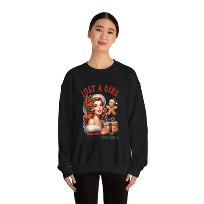 Pin Up Girl Christmas Sweatshirt - Nefty Creations