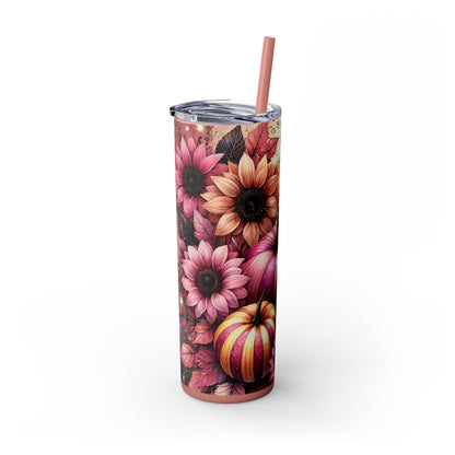 Pink Fall Skinny Tumbler 20oz| Nefty Creations