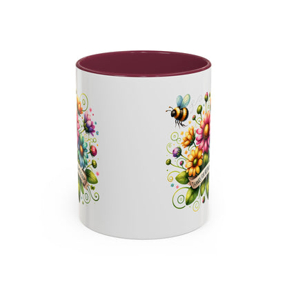 Colorful Floral Mug – "Thanks for Helping Me Bloom" – Perfect Gift for Friends & Family - Nefty Creations
