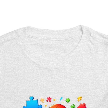 Toddler Spiderman Short Sleeve Tee - Autism Awareness Colorful Puzzle Splash Design - Nefty Creations