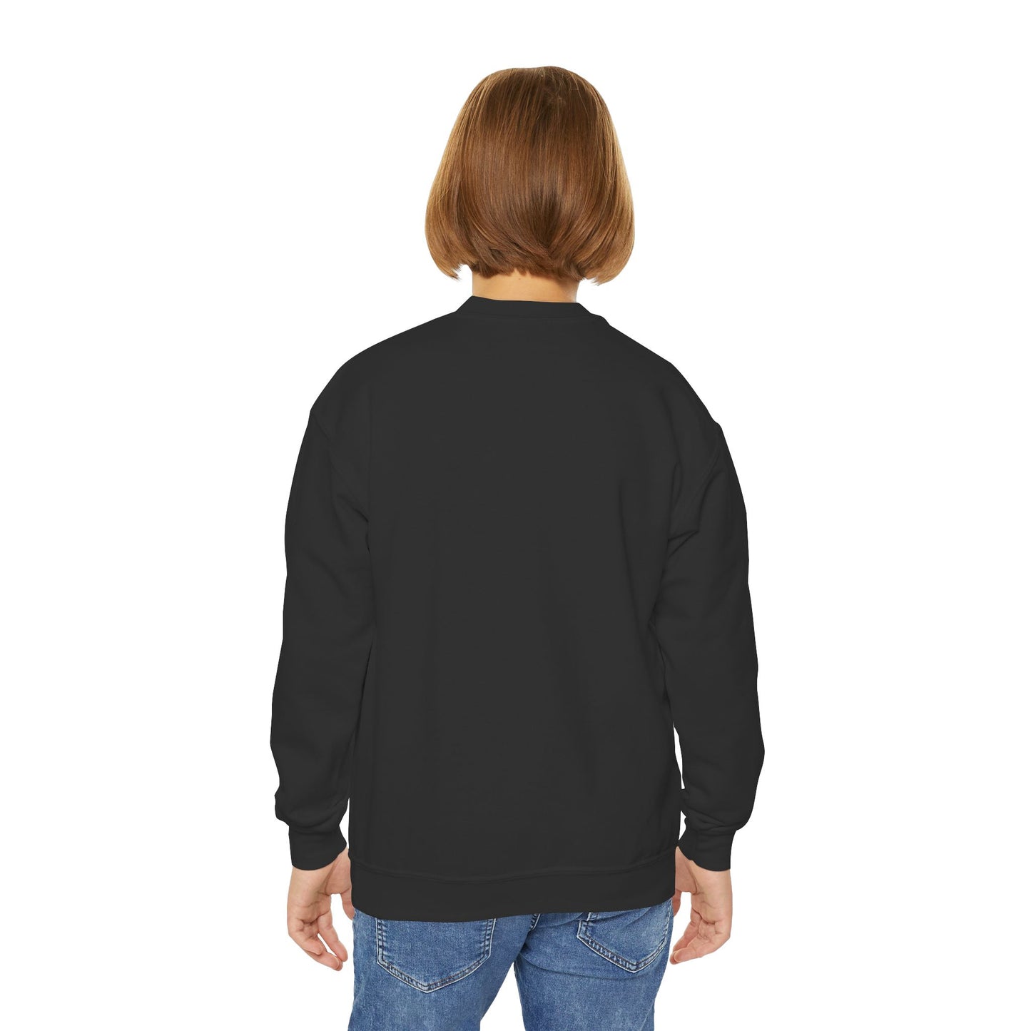 Colorful Puzzle Autism Awareness Youth Crewneck Sweatshirt - Mickey Mouse Design