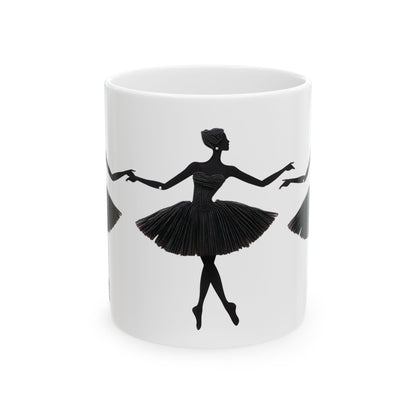 Elegant Ballerina Ceramic Mug – Perfect for Dance Lovers - Nefty Creations