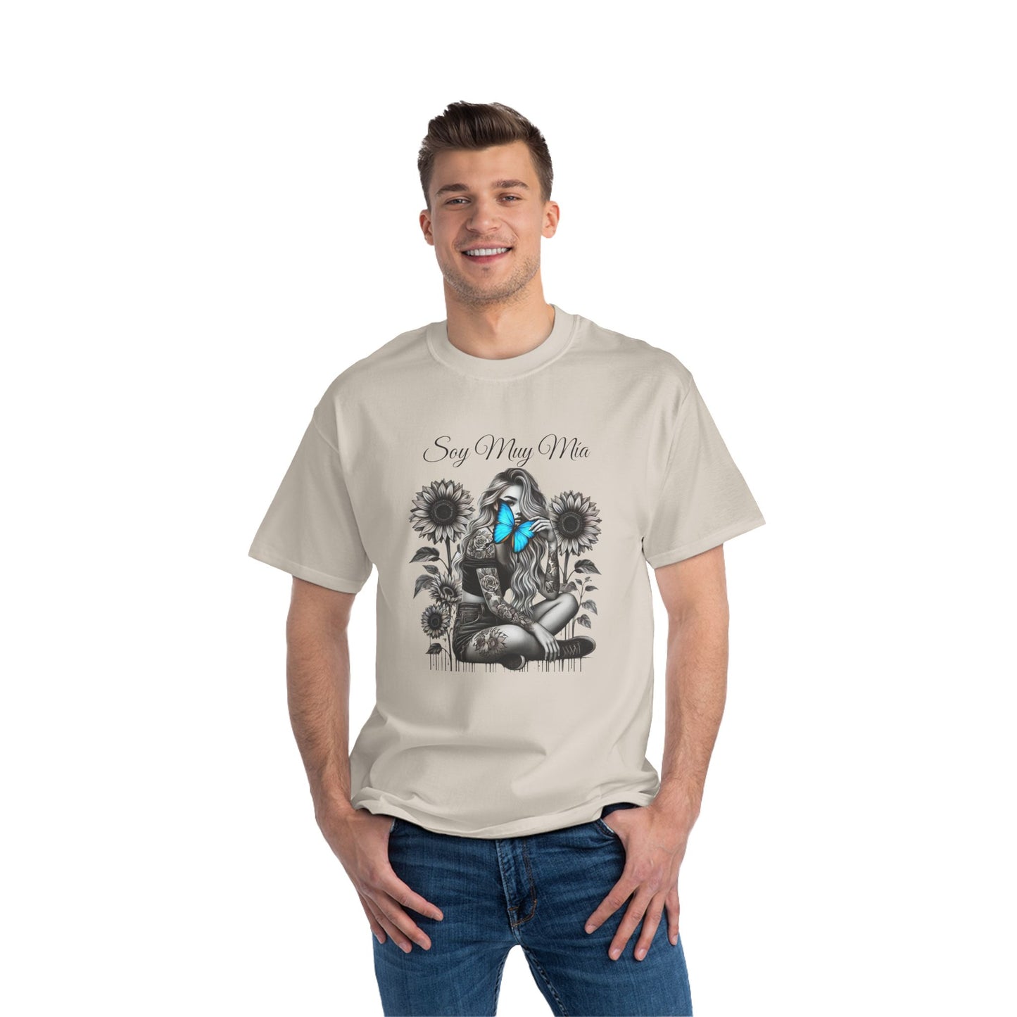 Soulful Butterfly Women's Tee - 'Soy Muy Mia' Graphic T-Shirt