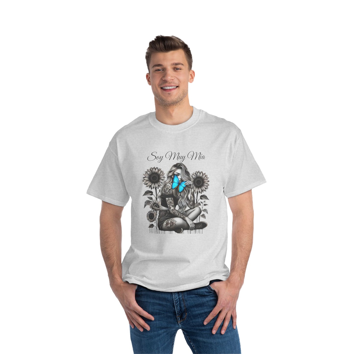 Soulful Butterfly Women's Tee - 'Soy Muy Mia' Graphic T-Shirt
