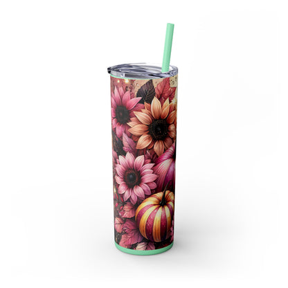 Pink Fall Skinny Tumbler 20oz| Nefty Creations