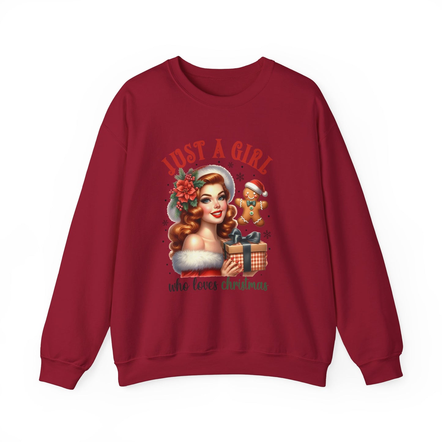 Pin Up Girl Christmas Sweatshirt - Nefty Creations