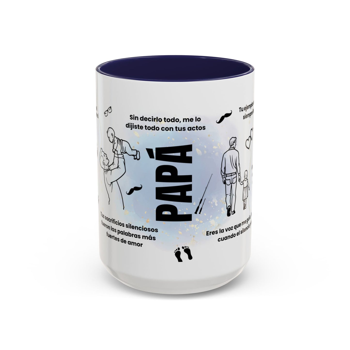 Papá Coffee Mug - Unique Dad Gift for Father's Day, Birthday, or Inspirational Moments, Black Accent Ceramic Cup - Nefty Creations