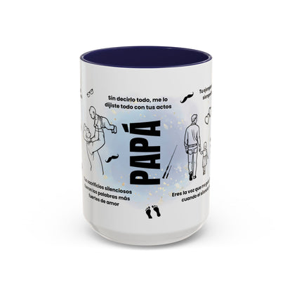 Papá Coffee Mug - Unique Dad Gift for Father's Day, Birthday, or Inspirational Moments, Black Accent Ceramic Cup - Nefty Creations