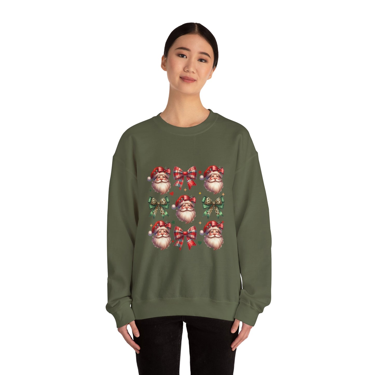 Festive Santa Crewneck Sweatshirt for Christmas Celebrations - Nefty Creations