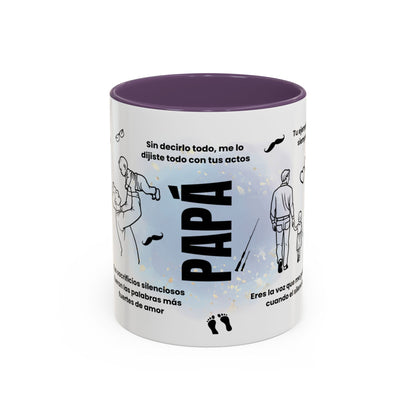 Papá Coffee Mug - Unique Dad Gift for Father's Day, Birthday, or Inspirational Moments, Black Accent Ceramic Cup - Nefty Creations