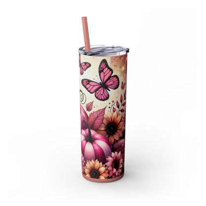 Pink Fall Skinny Tumbler 20oz| Nefty Creations