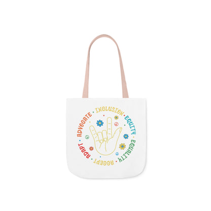 Inclusion & Equity Canvas Tote Bag with 5-Color Straps - Nefty Creations