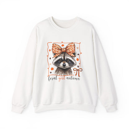 Coquette Feral Raccoon Sweatshirt| Nefty Creations - Nefty Creations
