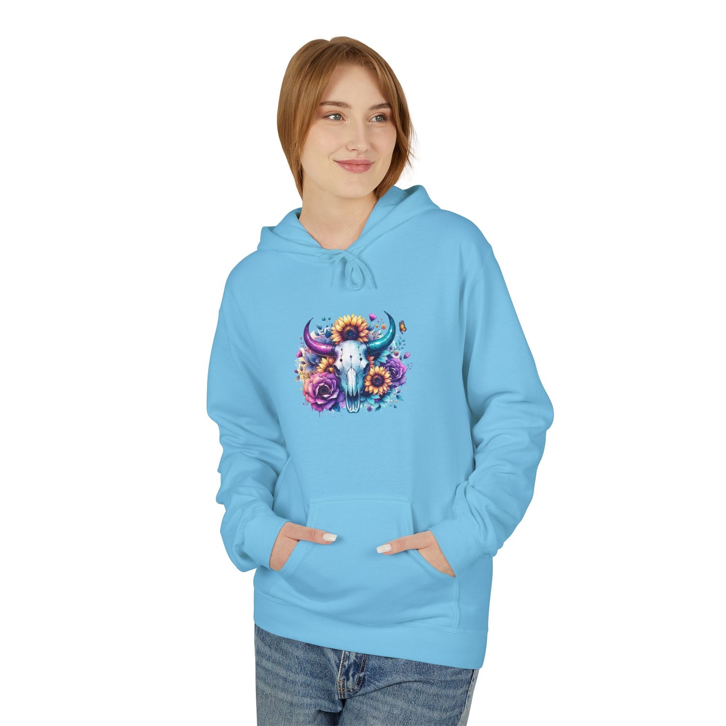 Colorful Floral Skull Unisex Hoodie - Cozy & Unique Gift for All Occasions