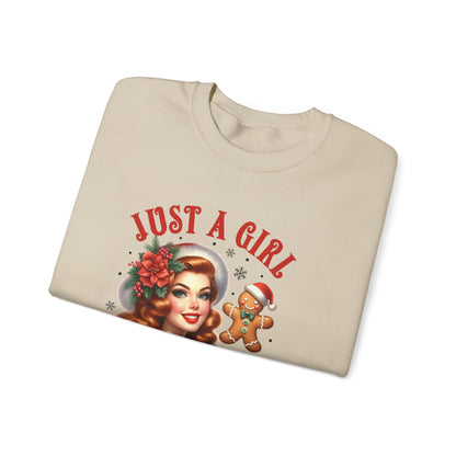 Pin Up Girl Christmas Sweatshirt - Nefty Creations