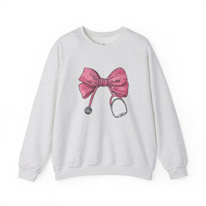Nurse Life Crewneck Sweatshirt with Bow Design - Nefty Creations