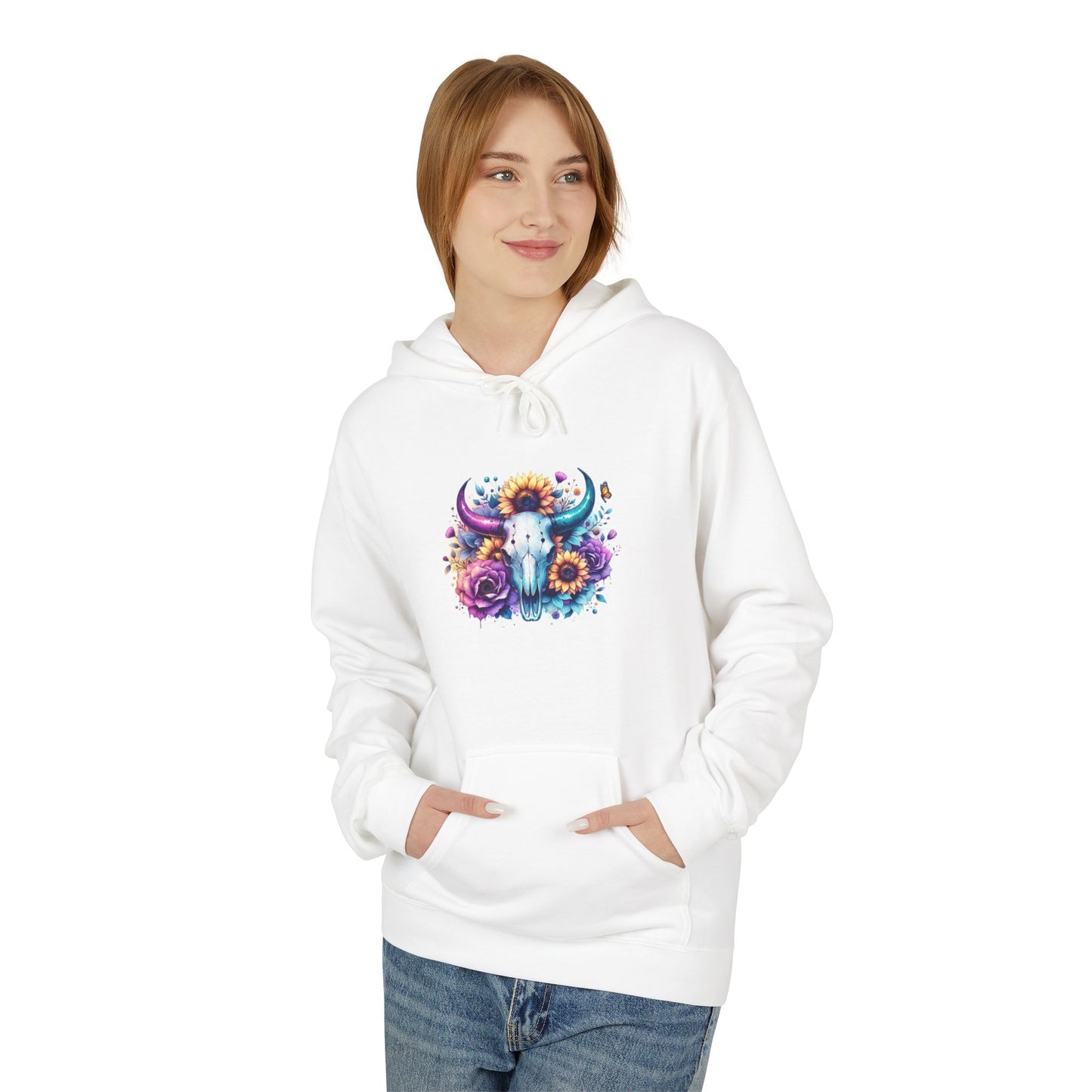 Colorful Floral Skull Unisex Hoodie - Cozy & Unique Gift for All Occasions