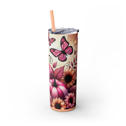 Pink Fall Skinny Tumbler 20oz| Nefty Creations