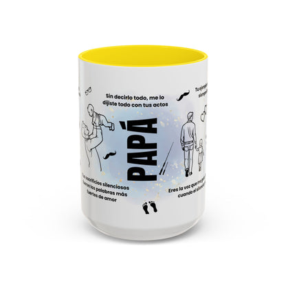 Papá Coffee Mug - Unique Dad Gift for Father's Day, Birthday, or Inspirational Moments, Black Accent Ceramic Cup - Nefty Creations