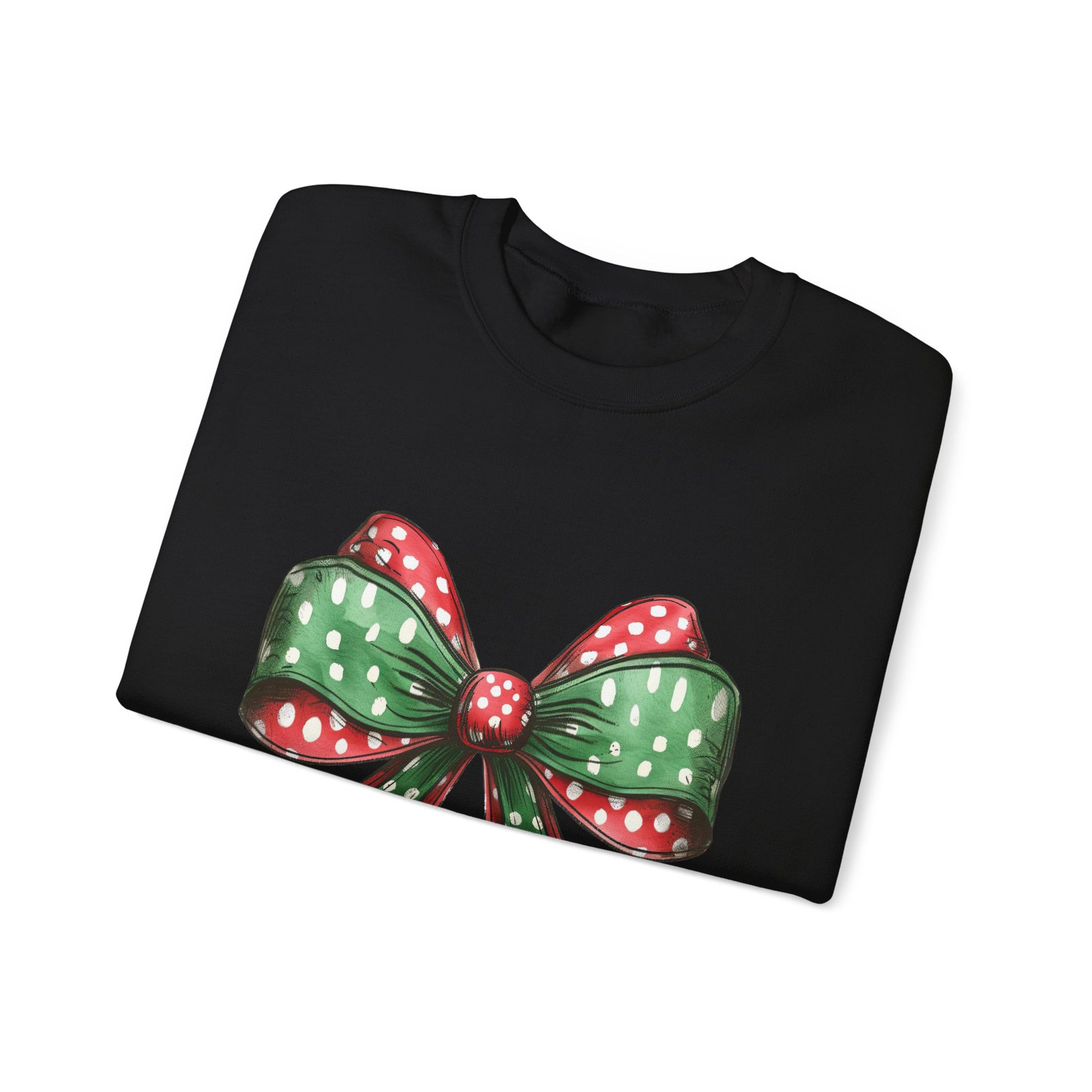 Festive Christmas Bow Sweatshirt - Unisex Heavy Blend™ Crewneck - Nefty Creations