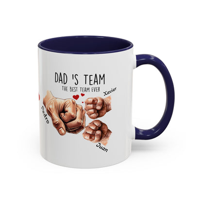 Personalized Dad's Team Coffee Mug, Gifts for Dad, Father's Day Mug, Family Keepsake, Unique Coffee Cup - Nefty Creations