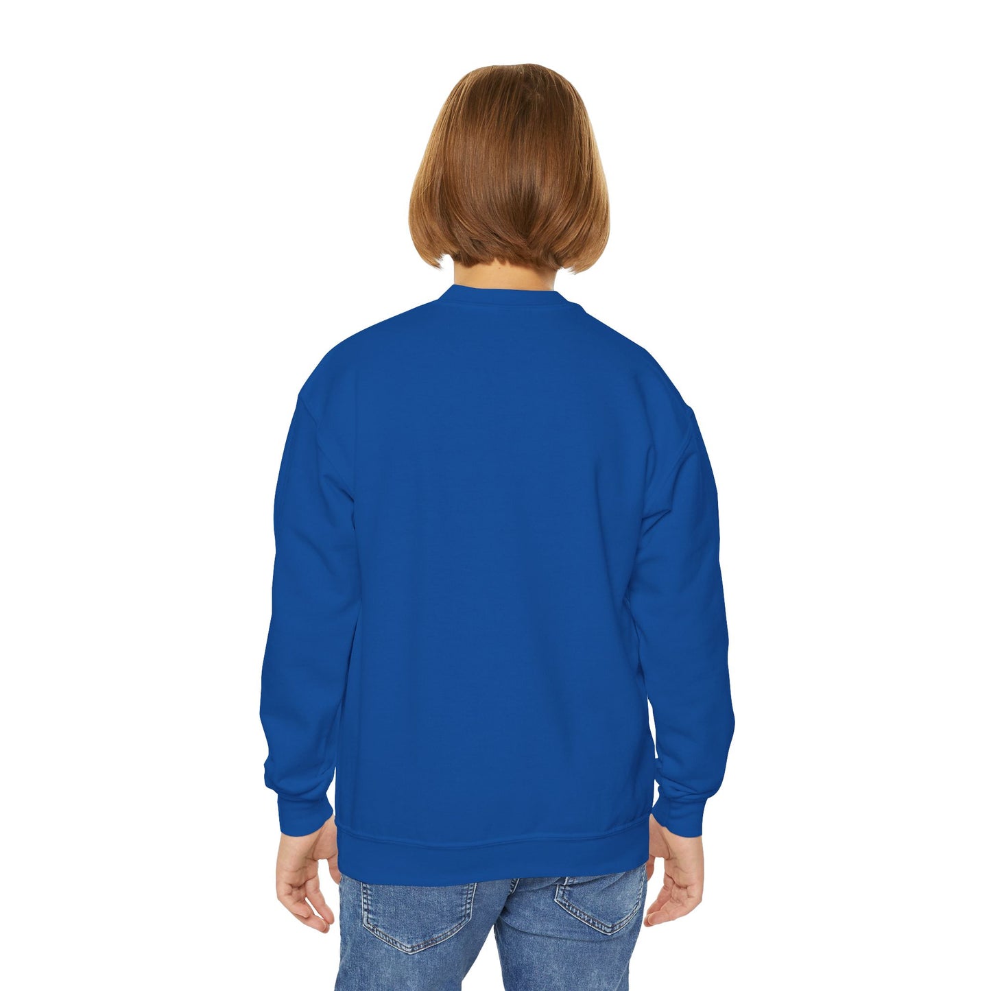 Colorful Puzzle Autism Awareness Youth Crewneck Sweatshirt - Mickey Mouse Design