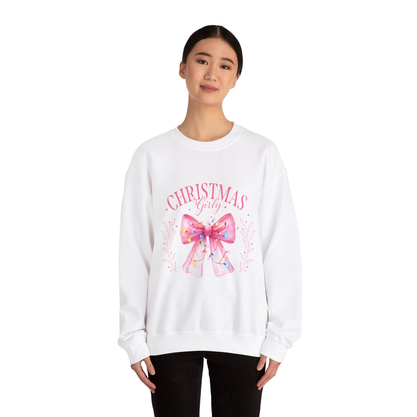 Christmas Girly Bow Sweatshirt - Nefty Creations