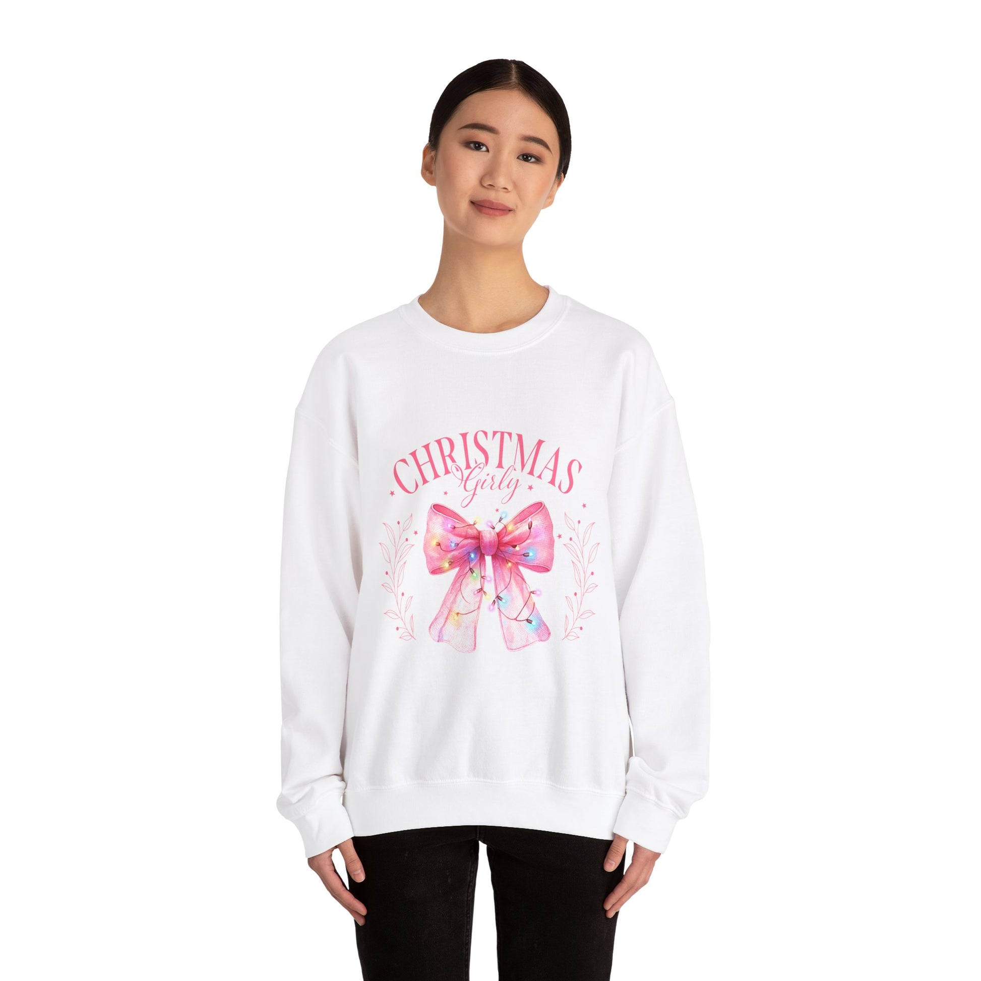 Christmas Girly Bow Sweatshirt - Nefty Creations