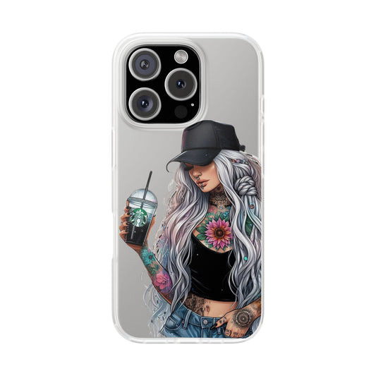 Stylish Floral Tattoo iPhone Flexi Case